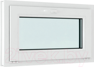 Изображение товара Окно ПВХ Brusbox Futuruss Фрамужное открывание 2 стекла (500x950x60)