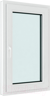Окно ПВХ Brusbox Futuruss Поворотно-откидное правое 2 стекла (1550x1000x60)