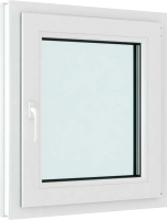 Окно ПВХ Brusbox Futuruss Одностворчатое Поворотно-откидное правое 3 стекла (1250x1000x70) - 