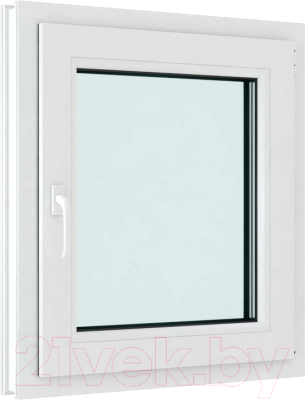 Окно ПВХ Brusbox Futuruss Одностворчатое Поворотно-откидное правое 3 стекла (1250x1000x70)