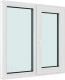 Миниатюра изображения товара Окно ПВХ Brusbox Futuruss Двухстворчатое Поворотно-откидное правое 3 стекла (900x900x70)
