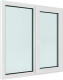 Миниатюра изображения товара Окно ПВХ Brusbox Futuruss Двухстворчатое Поворотно-откидное правое 3 стекла (1800x1800x70)