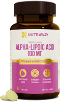 Жирные кислоты Nutraway Alpha-Lipoic Acid 100мг (60шт) - 