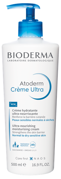 Крем для тела Bioderma Atoderm Creme Ultra с помпой (500мл)
