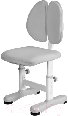 Парта+стул Anatomica Umka XL с надстройкой, ящиком и подставкой для книг (белый/серый)
