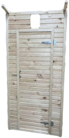 Дачный туалет Четыре Солнца Без крыши 116x106x232 (массив древесины хвойных пород/натуральный) - 