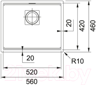 Мойка кухонная Franke KNG 110-52 (125.0700.383)