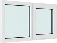 Окно ПВХ Brusbox Futuruss Двухстворчатое Поворотно-откидное правое 2 стекла (970x1200x60) - 