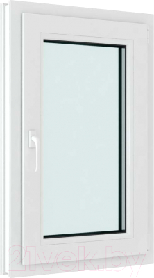 Окно ПВХ Brusbox Futuruss Одностворчатое Поворотно-откидное правое 3 стекла (1100x700x70)