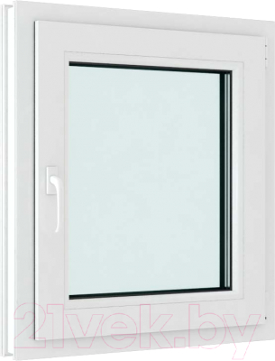 Изображение товара Окно ПВХ Brusbox Futuruss Одностворчатое Поворотно-откидное правое 2 стекла (1000x800x60)