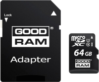 Карта памяти Goodram microSD UHS-I Class 10 64GB + адаптер (M1AA-0640R12) - 