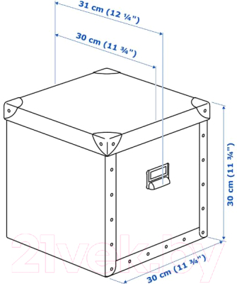 Коробка для хранения Ikea Фьелла 004.040.20 (темно-серый)