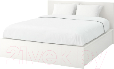 Двуспальная кровать Ikea Мальм 004.048.07 (белый)