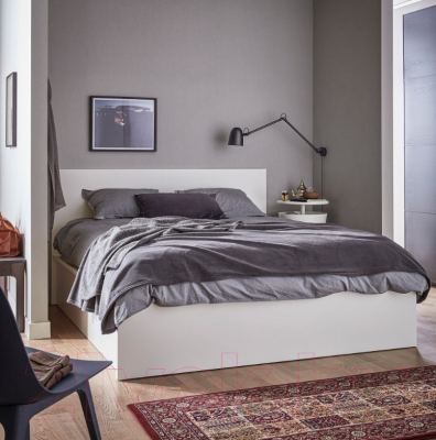 Двуспальная кровать Ikea Мальм 004.048.07 (белый)