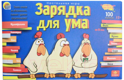 Настольная игра РЫЖИЙ КОТ Зарядка для ума / ИН-6395