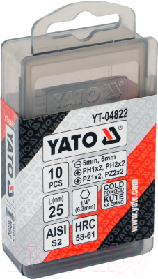 Набор бит Yato YT-04822