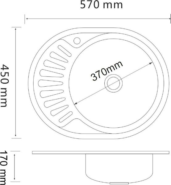 Купить Мойка кухонная РМС MD6-5745OVR в Жодино