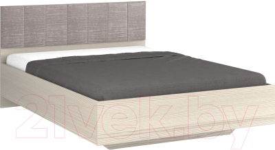 Односпальная кровать Премиум Рондо 1 90x200 (бодега светлый/глиняный серый)