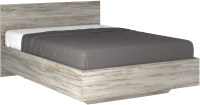 Двуспальная кровать Премиум Рондо 1 160x200 (дуб артвуд темный/бензин) - 
