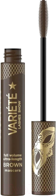 Тушь для ресниц Eveline Cosmetics Variete Lashes Show Увеличивающая объем удлиняющая (10мл, коричневый)