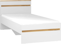 Односпальная кровать Премиум Аврора 90x200 (белый/дуб бунратти) - 