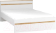 Полуторная кровать Премиум Аврора 140x200 (белый/дуб бунратти) - 