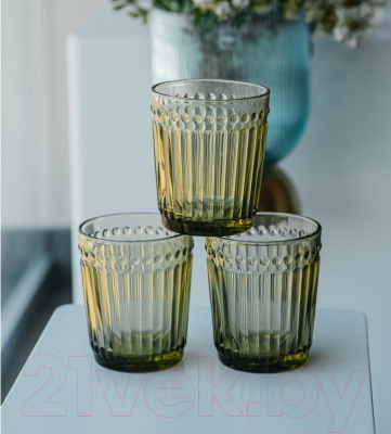 Набор стаканов Andrea Fontebasso Glass Dorico / N3585T45893 (3шт, зеленый)