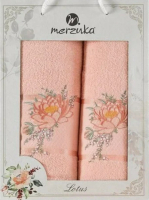 Набор полотенец Merzuka Lotus / 11296 (2шт, в коробке, оранжевый) - 