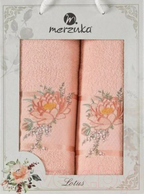 Набор полотенец Merzuka Lotus / 11296 (2шт, в коробке, оранжевый)