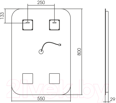 Зеркало Silver Mirrors Мальта 55x80 / ФР-00001216