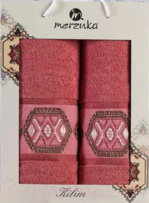 Набор полотенец Merzuka Kilim 50x90/70x140 / 11715 (темно-розовый)