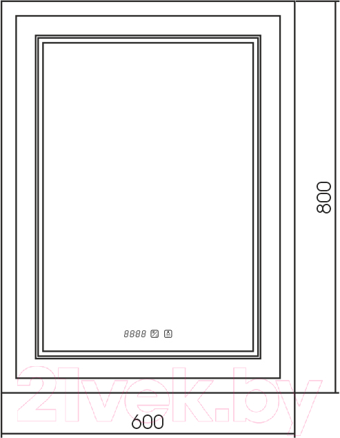 Зеркало Silver Mirrors Grand 60x80 / LED-00002553