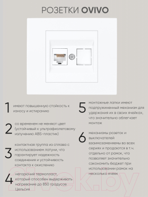 Розетка Ovivo 600-000301-229 (белый)