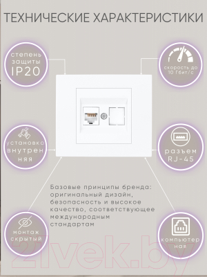 Розетка Ovivo 600-000301-229 (белый)