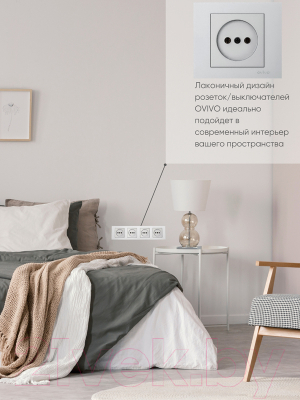 Рамка для выключателя Ovivo Grano 400-100000-228 (серебристый)