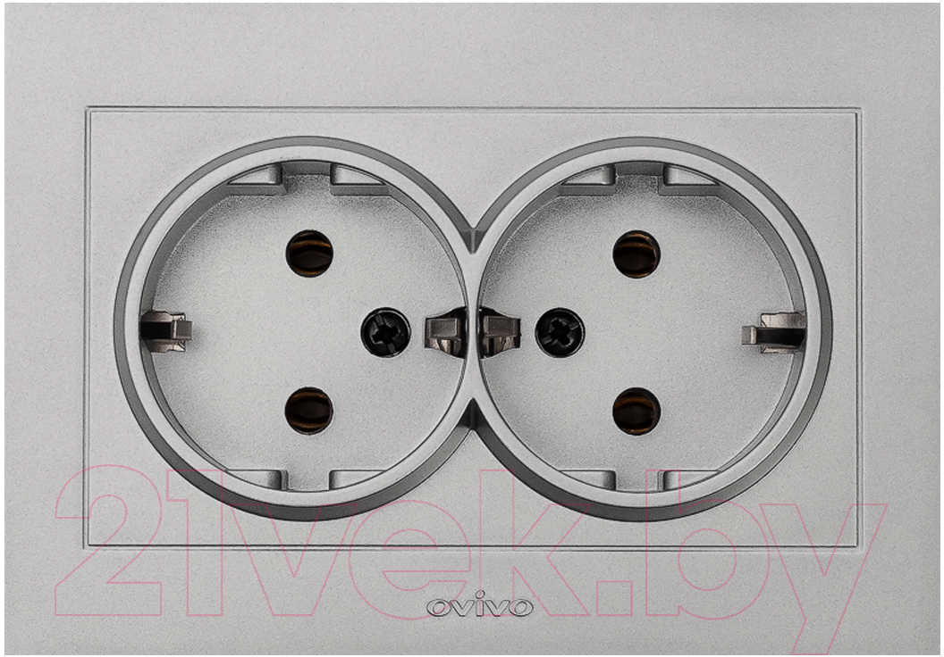 Розетка Ovivo Grano 400-100300-907 (серебристый)