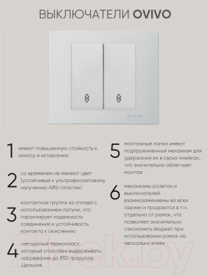 Выключатель Ovivo 600-000210-211 (серебристый)