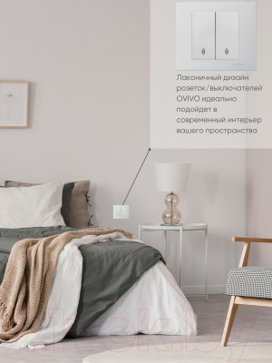 Выключатель Ovivo 600-000210-211 (серебристый)