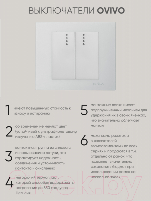 Выключатель Ovivo 600-000210-203 (серебристый)