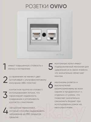 Розетка Ovivo 600-000310-230 (серебристый)
