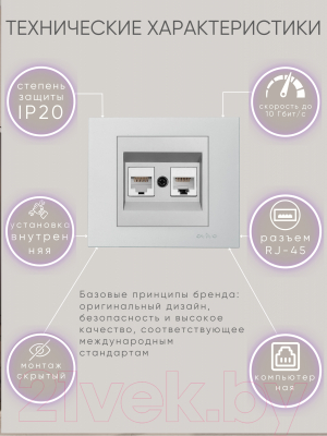 Розетка Ovivo 600-000310-230 (серебристый)