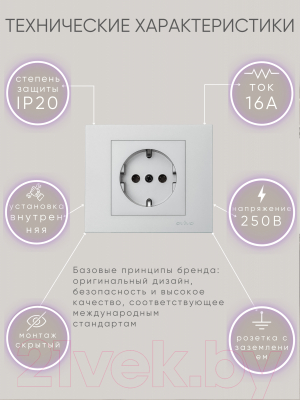 Розетка Ovivo 600-000310-217 (серебристый)