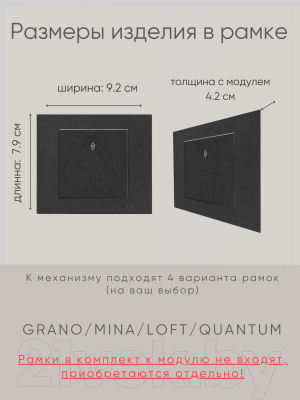 Выключатель Ovivo 600-000217-209 (черный)