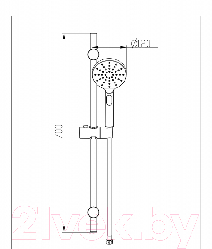 Душевой гарнитур Bravat Source D171BW-ENG