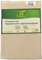 Пододеяльник AlViTek Сатин однотонный 145x215 / ПОД-СО-15-КП (кофейная пена) - 