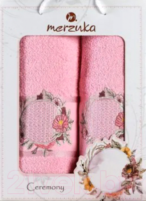 Набор полотенец Merzuka Ceremony 50x90/70x140 / 11776 (в коробке, светло-розовый)