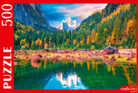 Пазл РЫЖИЙ КОТ Озеро в Австрийских Альпах / ШТП500-2696 (500эл) - 
