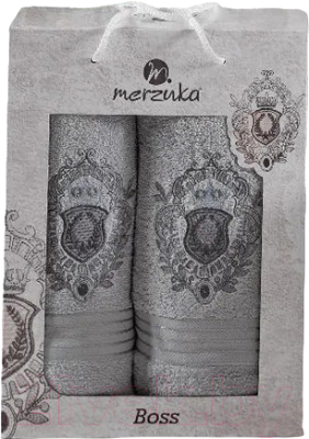Набор полотенец Merzuka Boss 50x80/70x130 / 9807 (в коробке, серый)