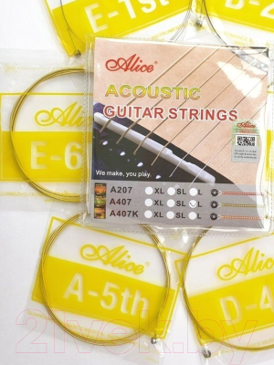 Струны для акустической гитары Alice A407-L