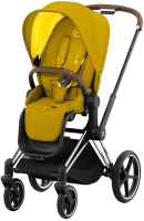 Детская универсальная коляска Cybex Priam IV 2 в 1 (Mustard Yellow/Chrome Frame) - 